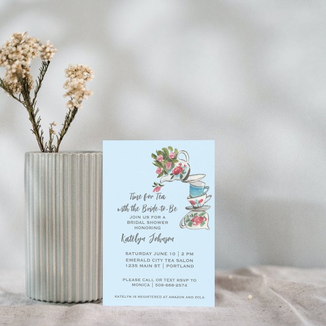 Whimsical Bridal Shower Tea Party Invitation (Creator Uploaded)