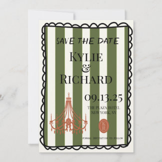 Whimsical Bubble Border Save The Date Invitation