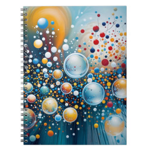 Whimsical Bubble Galaxy Abstract Art Notebook