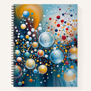 Whimsical Bubble Galaxy Abstract Art Notebook