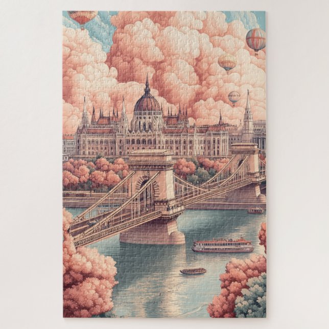 Whimsical Budapest Jigsaw Puzzle (Vertical)
