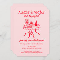 Whimsical Buffet DInner Custom Engagement Party