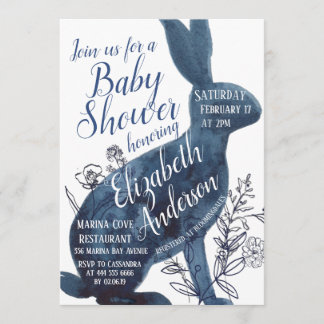 Whimsical Bunny Baby Shower Invitation