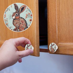 Whimsical Bunny Ceramic Knob