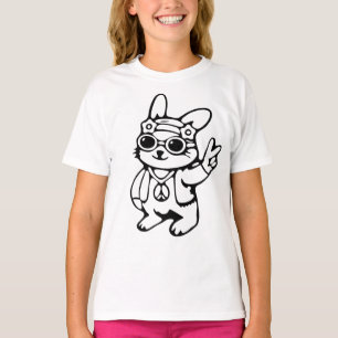 Whimsical bunny, groovy rabbit T-Shirt