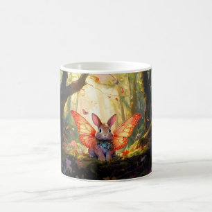 Whimsical bunny in an enchanted forest coffee mug