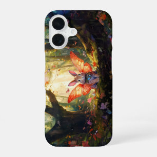 Whimsical bunny in an enchanted forest iPhone 16 case