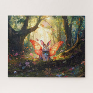 Whimsical bunny in an enchanted forest jigsaw puzzle