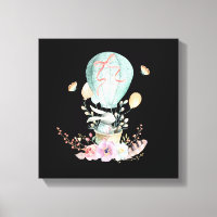 Whimsical Bunny Riding in a Hot Air Balloon