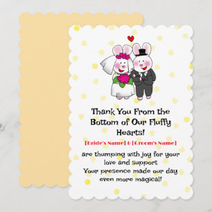 Whimsical Bunny Wedding Thank You Card