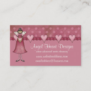 Whimsical Business Card :: Angel Heart Design