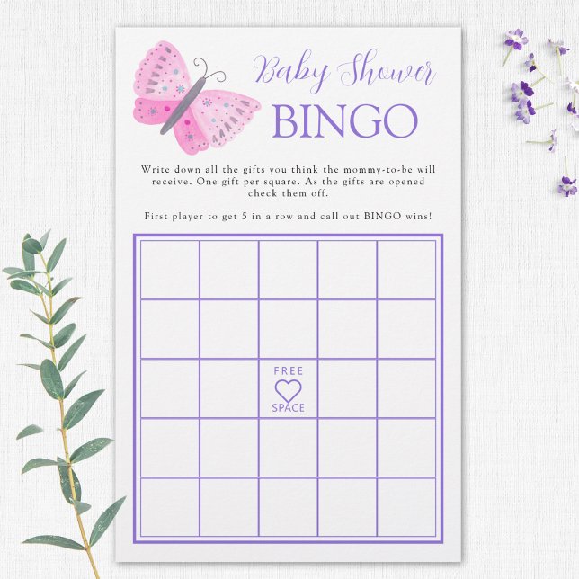 Whimsical Butterflies Baby Shower Bingo Game (Creator Uploaded)