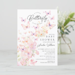 Whimsical Butterflies Baby Shower Invitation