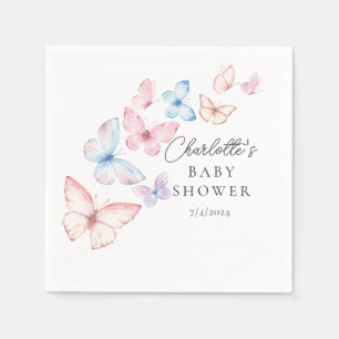 Whimsical Butterflies Baby Shower Napkin