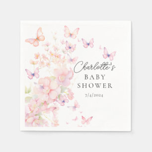 Whimsical Butterflies Baby Shower Napkin