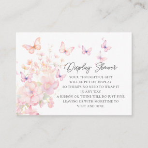 Whimsical Butterflies Display Shower Enclosure Card