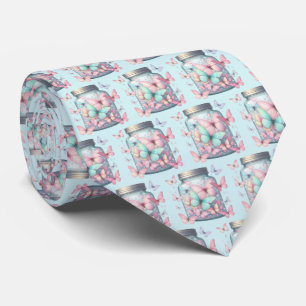 Whimsical Butterflies in a Jar Pattern Tie