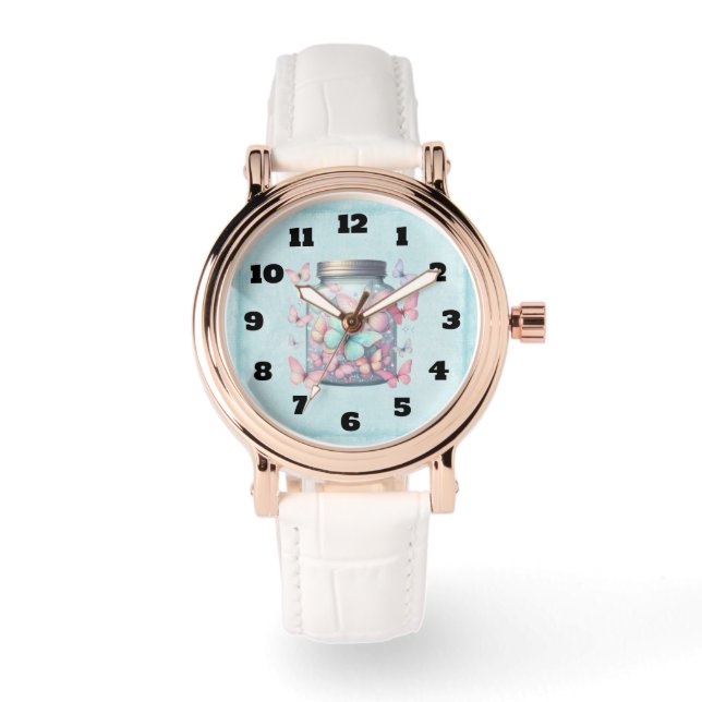 Whimsical Butterflies in a Jar Watch (Front)