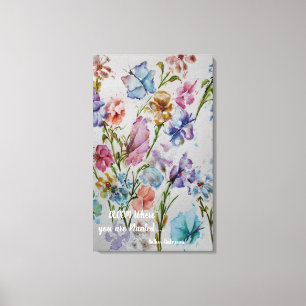 Whimsical Butterflies in Watercolors Canvas Print