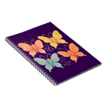 Whimsical Butterflies Spiral Photo Notebook