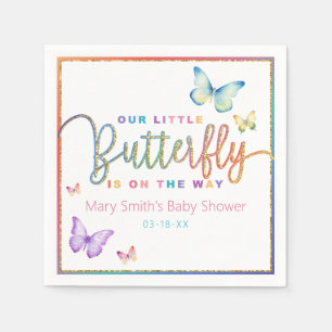 Whimsical Butterfly Baby Shower Napkins – Spring
