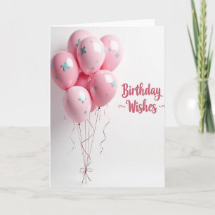 Whimsical Butterfly Birthday Card