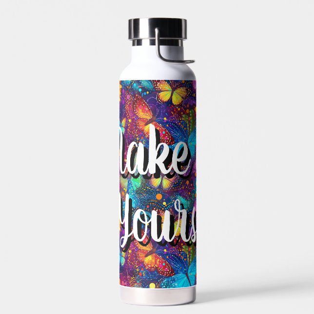 Whimsical Butterfly Dream Aesthetic Water Bottle (Left)