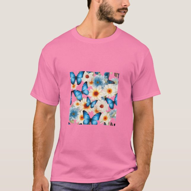 Whimsical Butterfly & Floral Tee (Front)