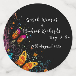 Whimsical Butterfly Garden Lapel Pin Confetti