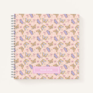Whimsical Butterfly Girl Personalised Notebook