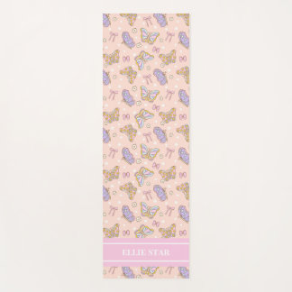 Whimsical Butterfly Girl Personalised Yoga Mat