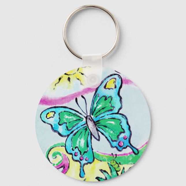 Whimsical Butterfly Keychain (Front)