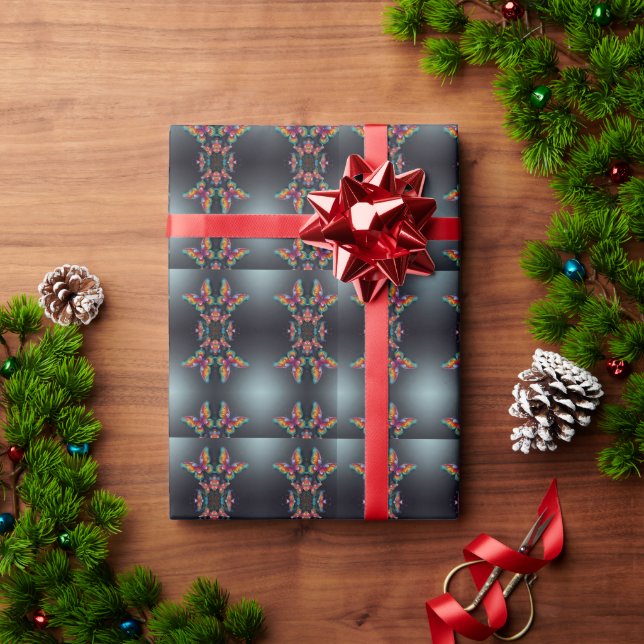 Whimsical Butterfly Romance Wedding Invitation Wrapping Paper (Holiday Gift)