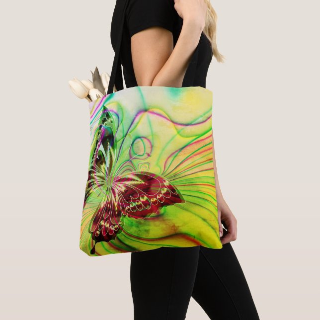 Whimsical Butterfly Tote Bag (Close Up)