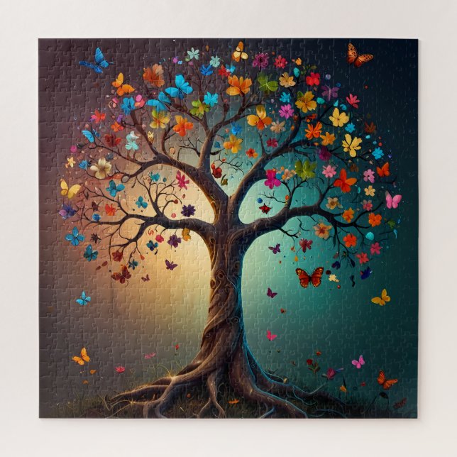 Whimsical Butterfly Tree Jigsaw Puzzle (Vertical)