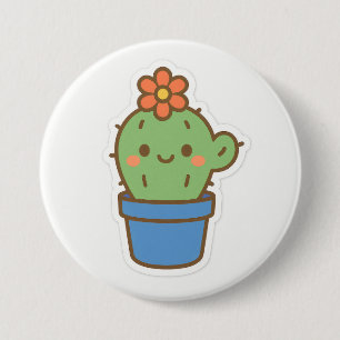 Whimsical Cactus 7.5 Cm Round Badge