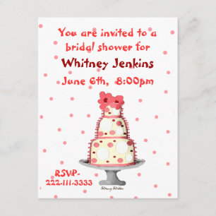 Whimsical Cake Bridal Shower Invitation