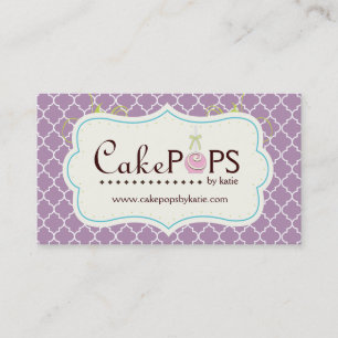 Whimsical Cake Pop Business Card