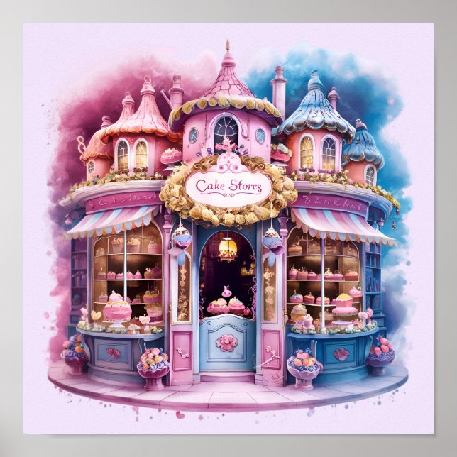 Whimsical Cake Shop My Little Princess Cakes Poster (Front)