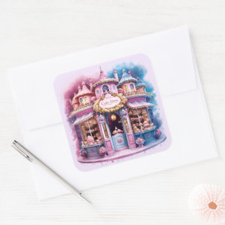 Whimsical Cake Shop My Little Princess Cakes Square Sticker