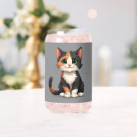 Whimsical Calico Kitten with Cattitude