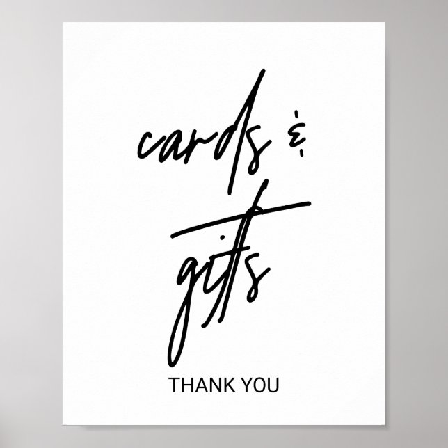 Whimsical Calligraphy Cards and Gifts Sign (Front)