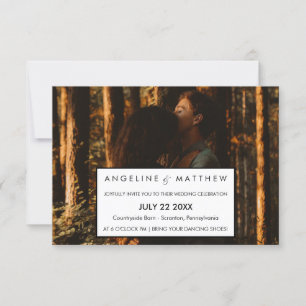 Whimsical Calligraphy Faded Photo The Wedding Of Invitation