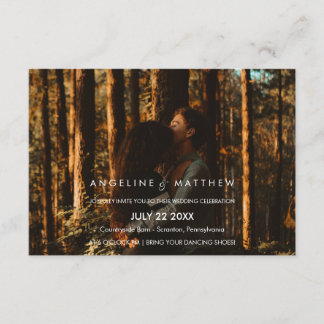 Whimsical Calligraphy | Faded Photo The Wedding Of Invitation