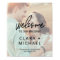 Whimsical Calligraphy Faded Photo Welcome Wedding