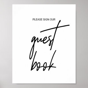 Whimsical Calligraphy Guest Book Sign