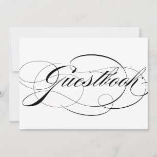 Whimsical Calligraphy   Guestbook Wedding Sign