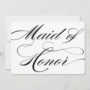 Whimsical Calligraphy Maid of Honour Wedding Sig
