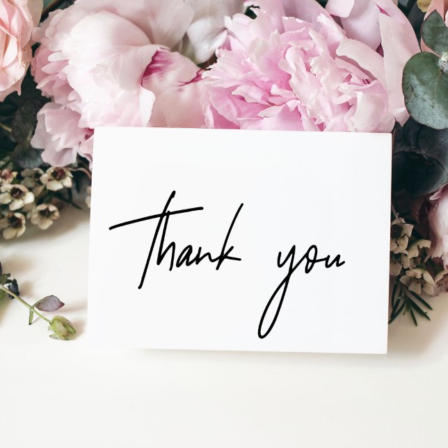 Whimsical Calligraphy Thank You Postcard (Creator Uploaded)