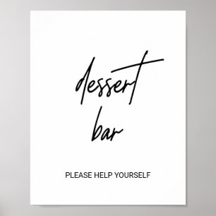 Whimsical Calligraphy Wedding Dessert Bar Sign